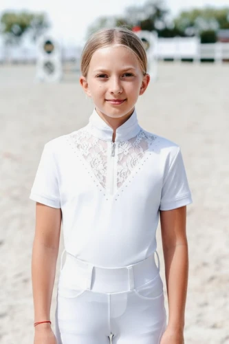 Koszula Konkursowa z Koronką Viki Biała KIDS